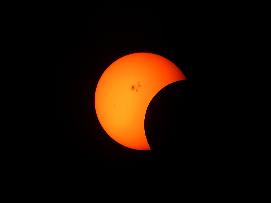 Photo of partial solar eclipse