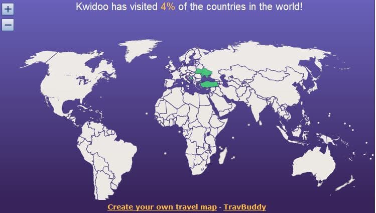 Создать карту путешествий на Travbuddy