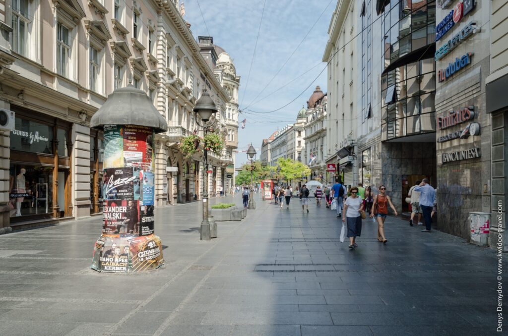 Фото центральной улицы столицы Сербии - Белграда