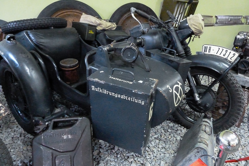 Немецкий мотоцикл Zündapp с отметкой отряда Aufklärungsabteilung